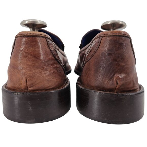 NEW Mark Nason ITALY Rock Never Dies Mens 13 Brown Leather Slip-on Loafers Shoes main image 12